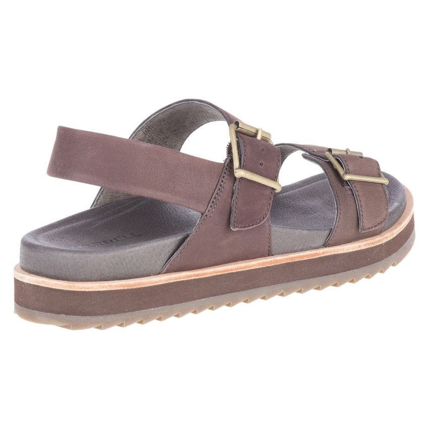 Sandales Merrell Juno Buckle Backstrap Marron Foncé Femme | R.I.ABNU